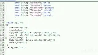 DS1307 real time clock programming