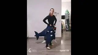 Garchomp costume suit-up