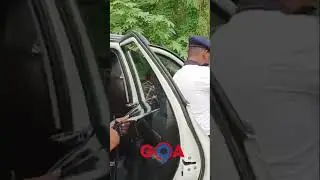 Police remove the tint on the spot to ensure that the offenders follow the rules. #goa #news