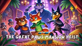 The Great Paws Mansion Heist #GreatAnimalHeist #animaldetectives #FunnyCartoonHeist #trending