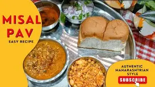 Authentic Maharashtrian Misal Pav Recipe | Spicy Street Style Misal at Home 🌶️