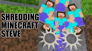Minecraft Steve Shredding - Blender Particle Simulation #1