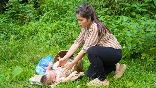 A single mother saves an abandoned baby girl in the forest. What emotions does the little girl feel?