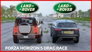 Forza Horizon 5 Drag Race - Land Rover Defender 110 X vs Land Rover Range Rover Velar