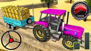 Tractor Trolley Simulator Game - Indian Cargo Tractor Driving | Android Gameplay