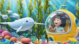 Five Little Narwhals Swim Swim Swim | Nursery Rhymes for Kids & Baby Songs