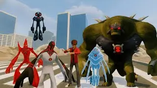 RED OMNITRIX ALL ALIENS GAMEPLAY GALVAN BEN 10 OPEN WORLD GAME | HOW TO DOWNLOAD GALVAN BEN10 GAME