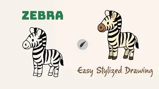 How to Draw a Stylized Zebra Simple, Easy Drawing Tutorial for Beginners #lidoartworks s