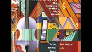 Hindemith Sonata 1937, for solo viola, II Langsame Viertel, Paul Cortese, viola