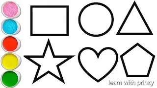 shape drawing easy | shape painting and colouring for kids and toddlers | child art