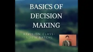 CA Final Costing | Decision Making-Revisionary Class (2016)
