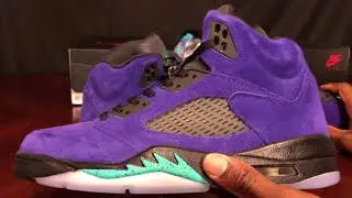 Air Jordan 5 Alternate Grape Real vs Fake review. UV light Test
