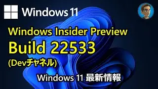[Windows 11 最新情報] Windows Insider Preview Build 22533(Devチャネル)が公開