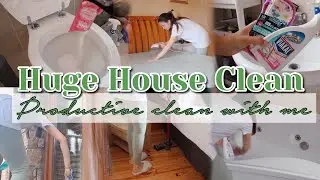 HUGE HOUSE CLEAN | PRODUCTIVE CLAN WITH ME | RELAXING CLEANING MOTIVATION