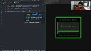 Type a Color & Watch the Screen Change 🎨 | JavaScript DOM Mini Project