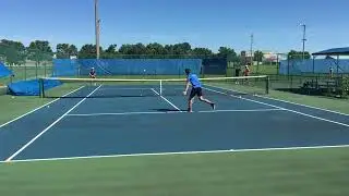 Half court serve & volley drill