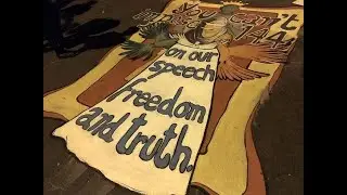 A beautiful way of Jamia protest I Painting on road I 21st day of Jamia protest against CAA NRC NPR.