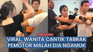 Viral, Wanita ini Ngamuk Usai Tabrak Motor di Depan Burjo Kalibanteng Semarang