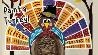 Easy Thanksgiving Turkey Painting for Beginners| Step by Step Acrylic Painting Tutorial