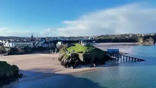 Tenby aerial shot in 4k resolution. 10 minute loop play.