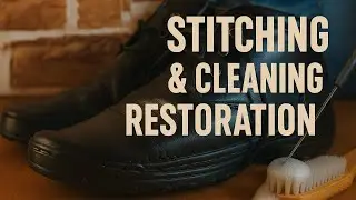 Black Shoe Stitching, Cleaning & Full Restoration | Old to Gold! 🧼👞✨