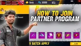 V Batch Apply Tamil 🤩 How to apply Freefire Partner Program Tamil😍Freefire V batch Partner program