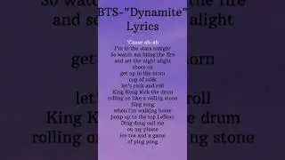 DYNAMITE -BTS #lyrics #bts #dynamite #song