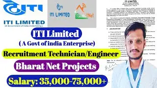 ITI Limited Recruitment 2025 | Technician & Engineer | Govt jobs | ITI Ltd Bharat Net Projects | ITI