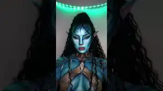 it had to be done #shorts #avatar #bodypaint #makeuptransformation