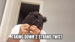 TAKING DOWN 2 STRAND TWIST #blackhair #2strandtwist #twist