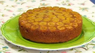 Torta invertida de banana