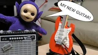 Dwarves - Tinky Winky's new guitar (part 6, plush Teletubbies parody, kids, meme, lego, fender, amp)