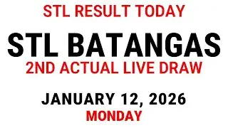 STL Batangas Live Draw Today January 12 2026 - 2nd draw STL 4:30pm Result