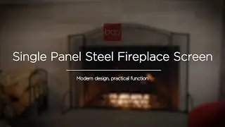 Best Choice Products Single Panel 40x29in Steel Mesh Fireplace Screen w/ Locking Door SKY4297