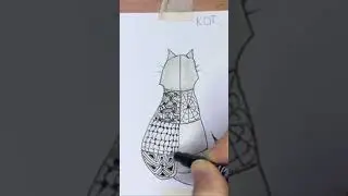 🐈&zwj;⬛ #art #diy #drawing #painting #instagram #relaxing #nature #viral #shorts #youtubeshorts #zenart