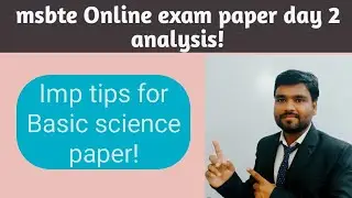 #msbte Online exam paper day 2 analysis! imp tips for Basic science paper! #msbteexampattern