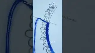 🌸Elegant Floral Embroidery Neckline Tutorial!🔥🥰 #shorts #viral #embroidery #sewingbook