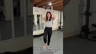 Standing Dumbbell Knee Drive Crunches