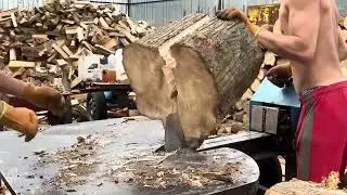 The Sound of Real Work | Full Log Splitting Session (ASMR Style)