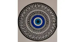 How to draw mandala art for beginners | Evil eye mandala art🧿💞 | 