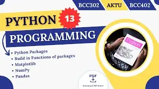 Python Packages | Build in Functions of packages | Matplotlib | NumPy | Pandas | AKTU