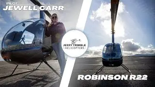 Jerry Trimble Helicopters, R22 Helicopter, with pilot Jewell Carr