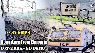 Bahraich Gonda DEMU Train Journey || Departure From Bangain || DEMU Train Quick Acceleration
