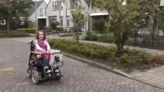 Sterre drives her Adremo wheelchair