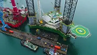 Proses Jack Down Rig Ocean Castle di ASL Shipyard - Pekerja Offshore