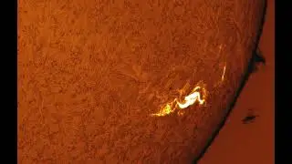 Time-lapse of the X4.5 solar flare with fast coronal mass ejection  (CME) AR3825 coronal loop arcade