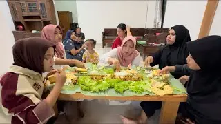 SEKALI KALI MUKBANG HASIL MASAKAN KARO KELUARGANE LEK SRI LEK TO - Mantabb tenan 😍🤤🥳✨