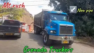 Grenada Truckers come down Mt.rush hill fully loaded with gravel 