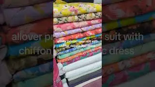 #2025 #dress #lawnclothing #allover printed lawn suits with chiffon dupata 3pc dresses for summer 🌞