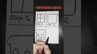 Draw a Sandwich drawing step by step ...#subscribe #drawing #shortvideo